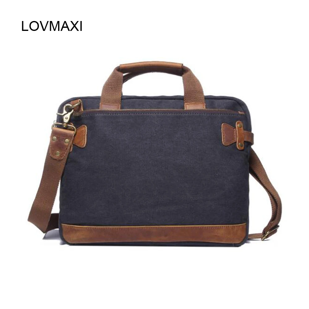 

new men canvas briefcase male  business shoulder bags Computer messenger bags Men business handbags