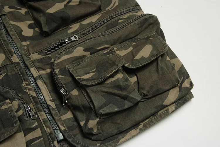 Kaufen Camouflage Taktische Weste Männer Armee Grün Multi Tasche Reise Fotografie Westen