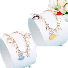 Женские Ювелирные изделия милый стиль браслеты искусственный жемчуг принцесса Алиса Страна Чудес браслет для девочек Chrildren друзья подарок на день рождения