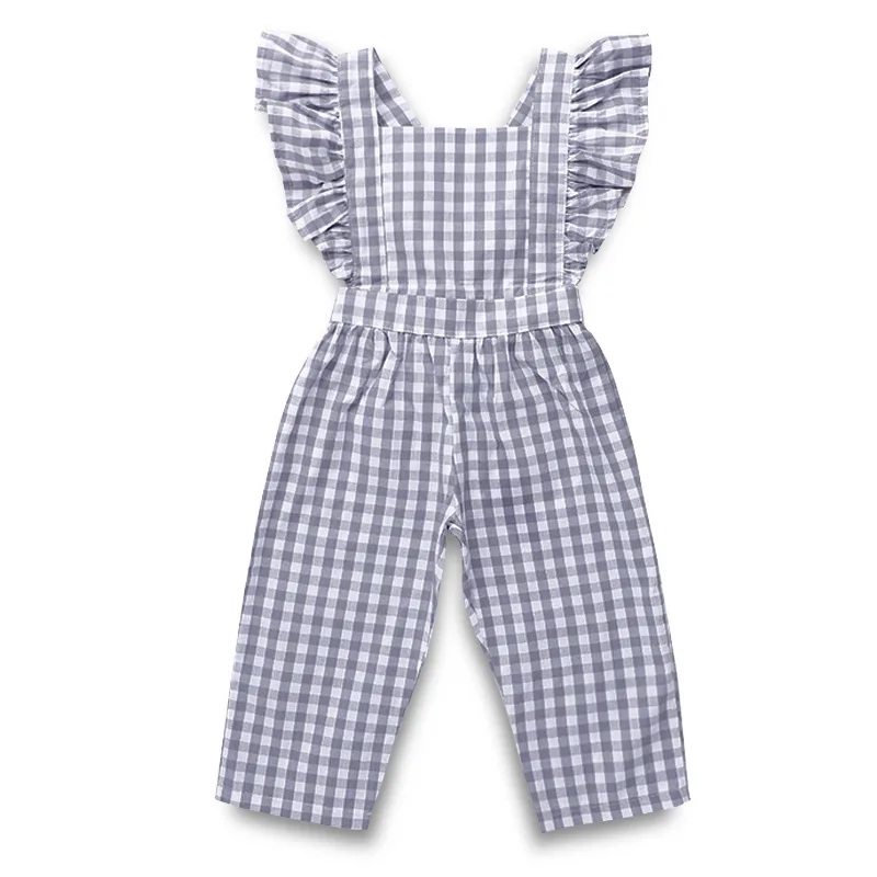 Baby Girl Clothes Romper Jumpsuit Polyester Cotton Baby Onesie Winter Autumn Flutter Sleeve Solid 1St Birthday Outfits