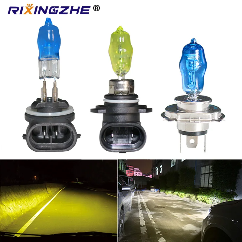 

RXZ 2pcs HOD 881 H27 H1 H4 H7 H3 H11 9005/9006 100W Fog Light Headlight H27 5000K Halogen Bulb super White gold yellow 12v