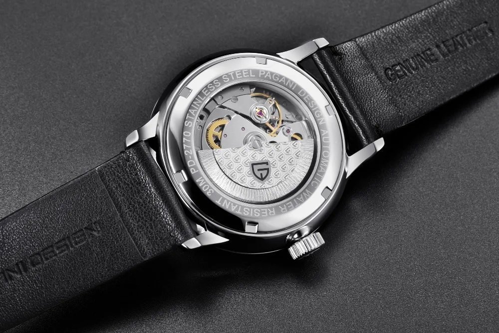 Pagani design automático relógio masculino azul relógios