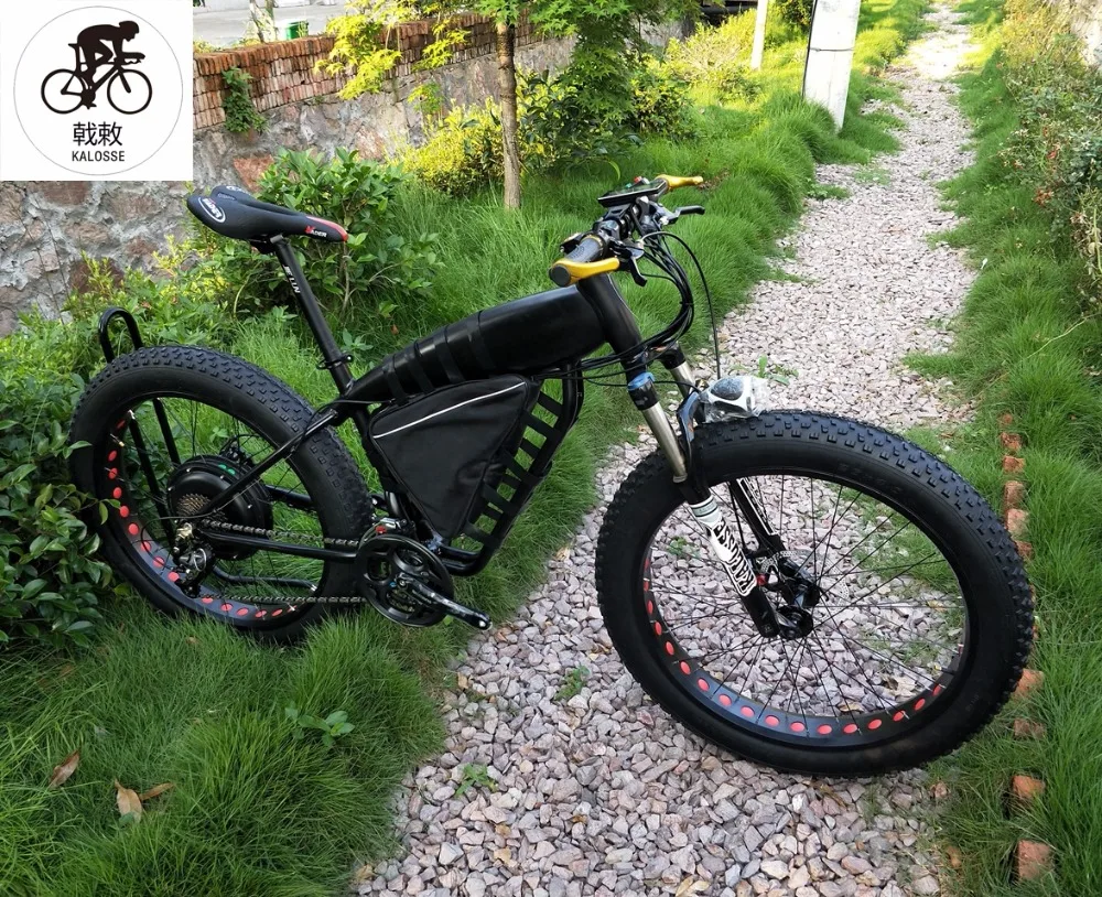 

Kalosse Li-battery 48V 1000W 21AH electric fat bike Beach bicycle 27 speed M4000 electrical snow bike