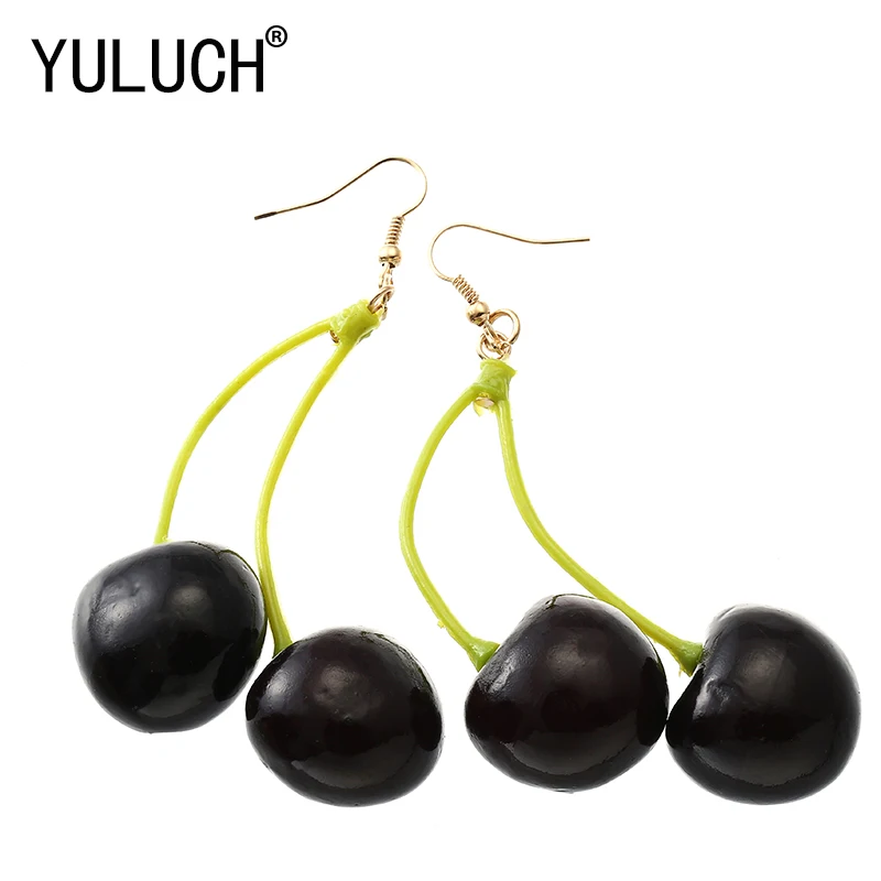 

YULUCH Novel Two colors Fruit Pendant Earrings For Woman Vacation Beach Cool Jewelry Accessories Girl Child