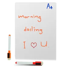 3 шт. A4sizeMagnetic белая доска для письма Гибкая Съемная домашняя декорация сообщение холодильник гибкая белая доска для детей блокнот