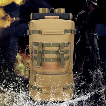 

New Nylon 50L Climbing Hiking Military Tactical Backpack Outdoor Army Camping Mountaineering Men Bags Sport Molle 3D Backpack