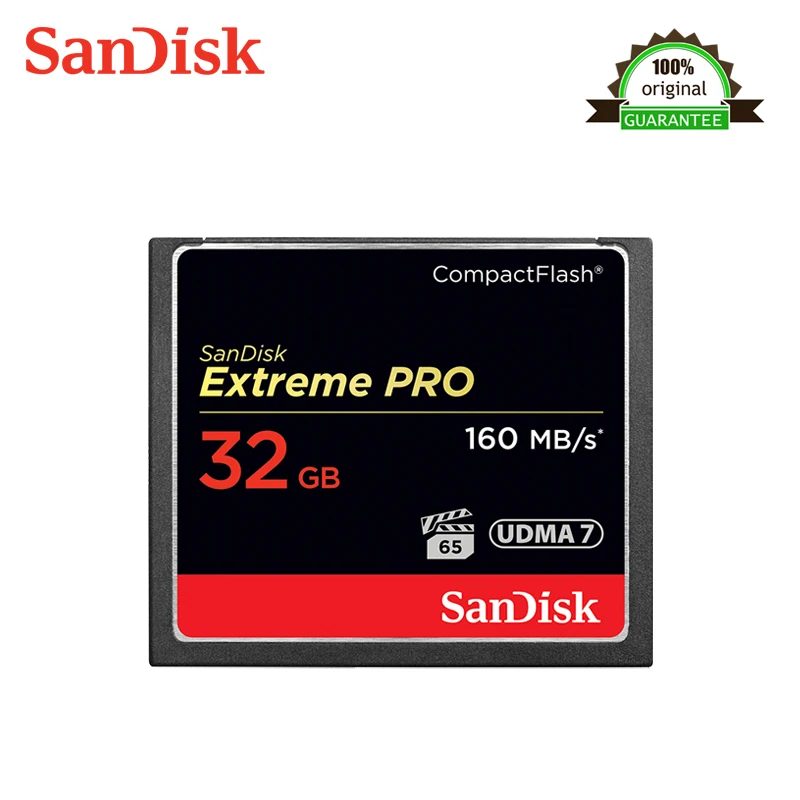 Sandisk Extreme Pro Compactflash карты памяти CF 32 GBUp до 160 МБ/с./с. Скорость чтения для богатых 4 к и Full HD видео официальный проверки