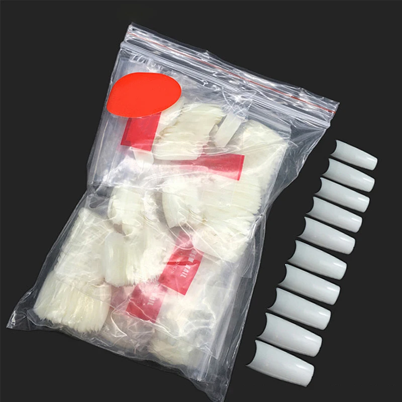 

500pcs Acrylic False Nails Transparent White Natural French False Nail Uv Gel Ultra Flexible Of Artificial Fake Nail Art Tools