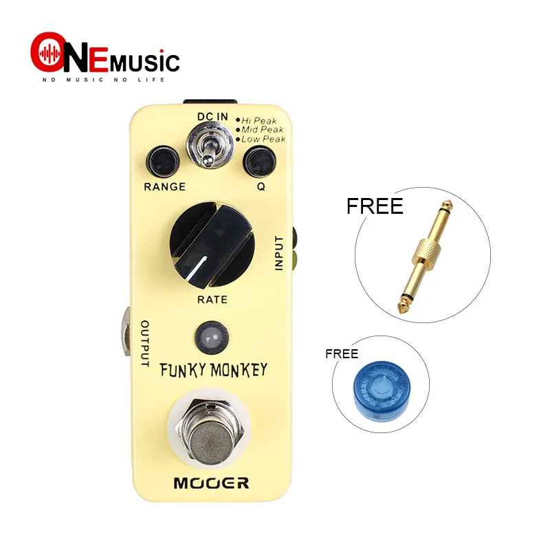 

New MOOER FUNKY MONKEY Auto Wah Effect guotar Pedal Wide adjustable range auto wah effects +Free Connector