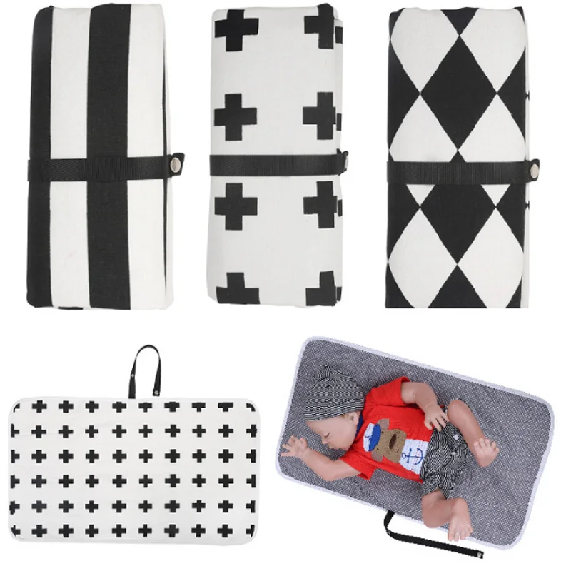 

Portable Clean Hands Changing Pad Waterproof Stroller Hanging Diaper Bag Clutch Foldable Travel Nappy Diaper Changing Mat