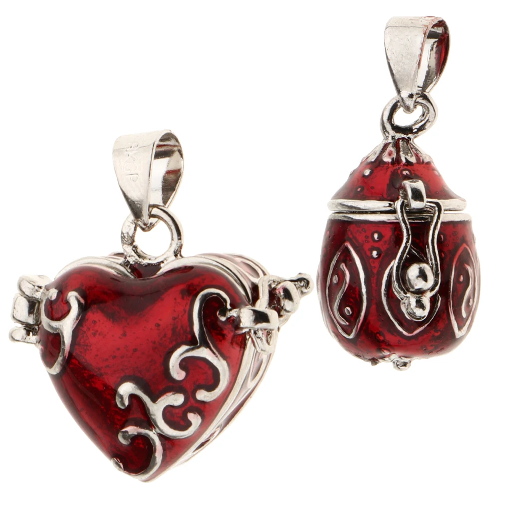 2 шт. медальон Phenovo с эмалью в форме капли сердца|open locket|keepsake urnscremation urn pendant |