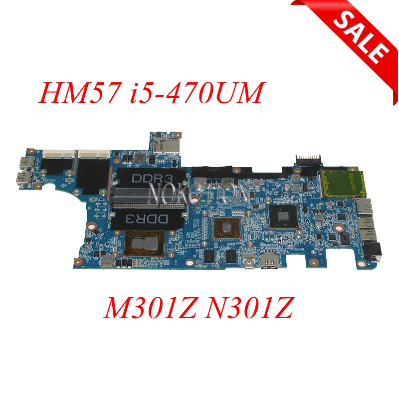 NOKOTION ноутбук материнская плата для Dell Inspiron M301Z N301Z CN-072WD6 072WD6 72WD6 HM57 I5-470UM Процессор DDR3 HD5430 графика работ