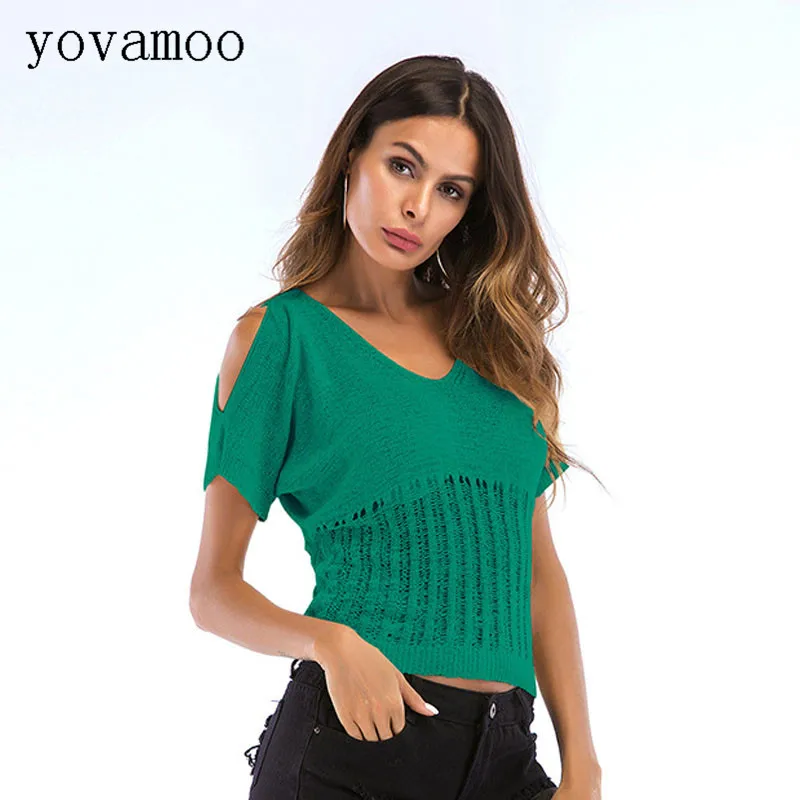 Yovamoo 2018 летняя уличная одежда Ulzzang с V образным вырезом и коротким рукавом