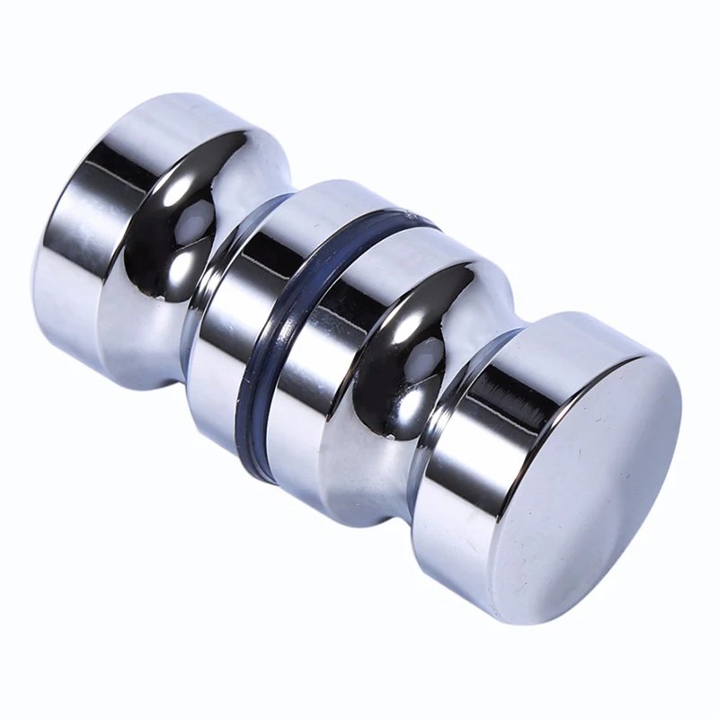 

Aluminum Alloy Door Handle 1.1" Dia Single Glass Door Knob Bathroom Shower Cabinet Handle w/ Screw Home Hardware