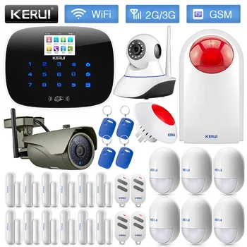 

KERUI W193 3G WCDMA GSM 2.4G WIFI PSTN Wireless Smart Burglar Security Alarm System For Home With Indoor Outdoor IP Camera