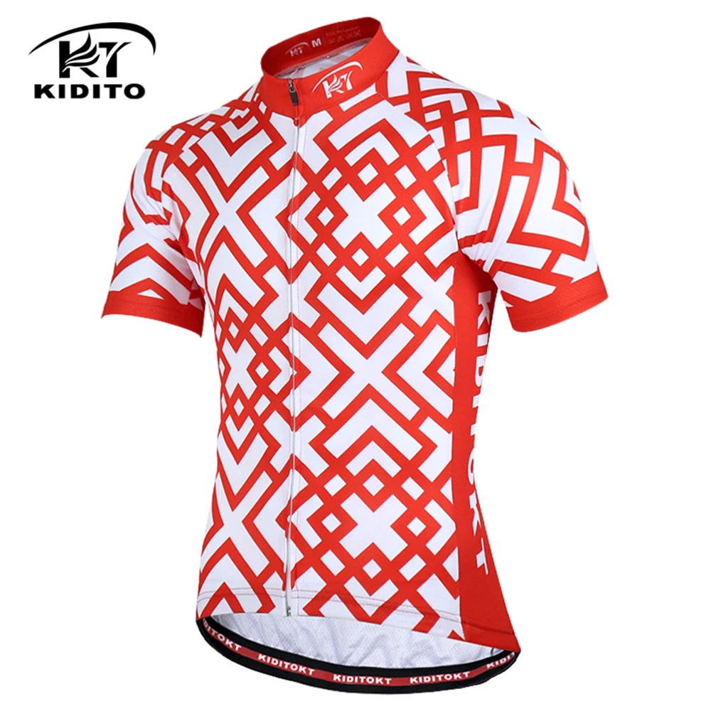 

KIDITOKT Quick Dry Cycling Jersey Summer Short Sleeves MTB Bicycle Clothing Road Racing Bike Clothes Mens Sports Tops Ciclismo