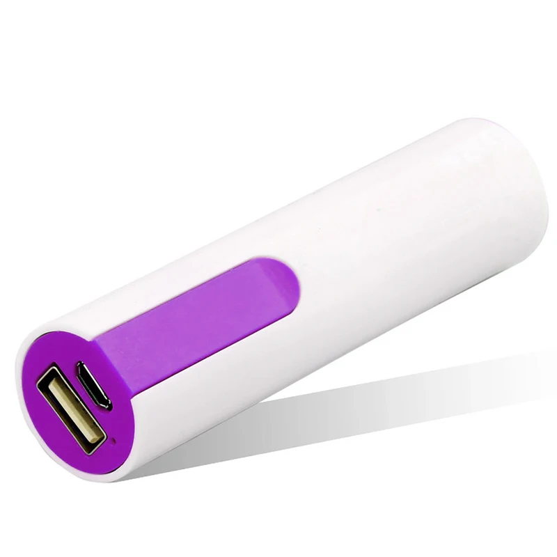 5V USB Portable Power Bank Case Kit 18650 Battery Charger DIY Box For Cell Phone - Цвет: Purple