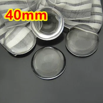 

20pcs 40mm clear domed magnifying round glass cabochons,photo jewelry pendant inserts glass