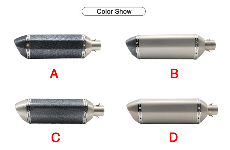 ZS заездов 460 мм длина выхлопной трубы мотоцикла глушитель двигателя с дБ убийца Escape для Honda Suzuki Kawasaki Yamaha KTM