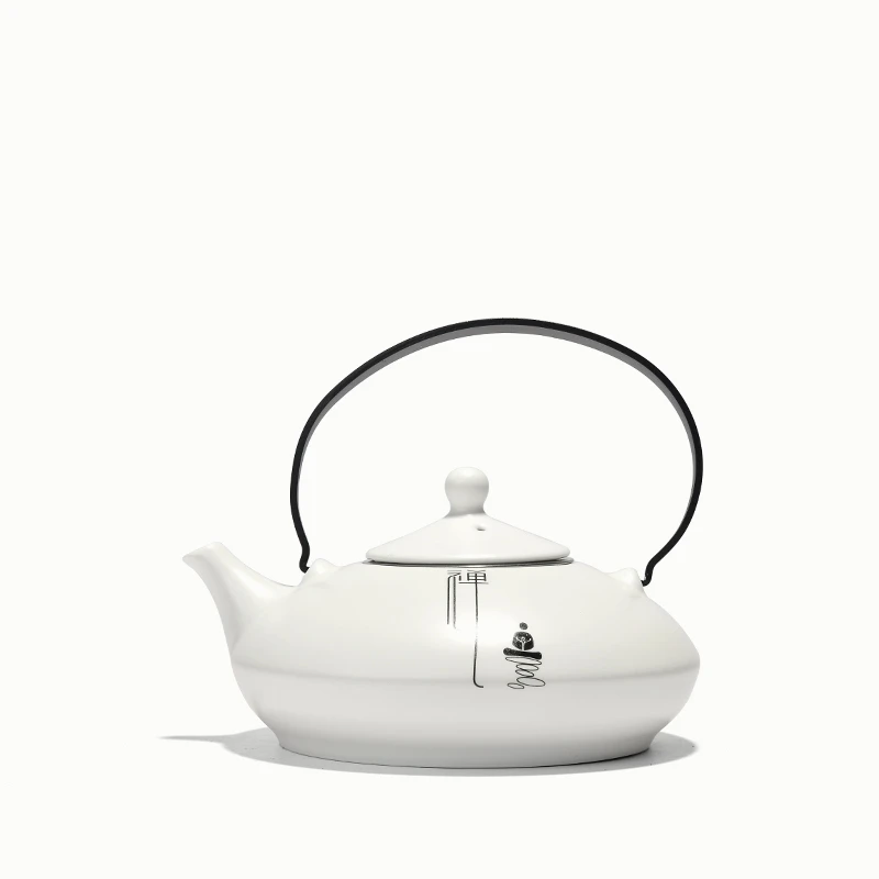 PINNY китайские чайники с ручкой Zen фильтром белые фарфоровые чайные горшки