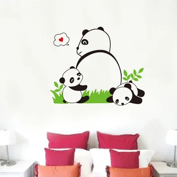 

Cartoon Baby panda Wall Sticker for kids Children room nursery decoration Mural Art Decals wallpaper home decor cute stickers