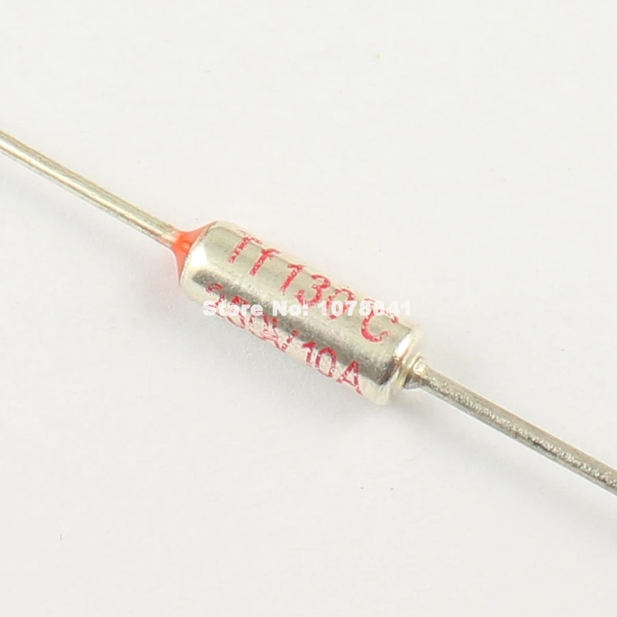 10 Pcs Per Lot RY Axial Microtemp Thermal Fuse TF Cutoff 130 Degree 10A