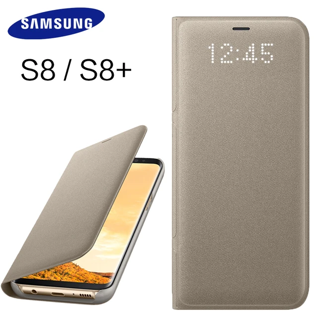 Best Price Samsung S8 S 8 Plus Original LED View Cover Case 360 Wallet Flip Leather Cute Protective Shockproof Protection Luxury Back Cases