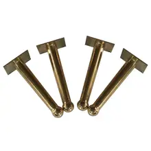 4 шт. металлические опорные ножки для стола золотые прямые конусные диванные ножки подходят для журнального стола/стула/шкафа из нержавеющей стали мебель для ног