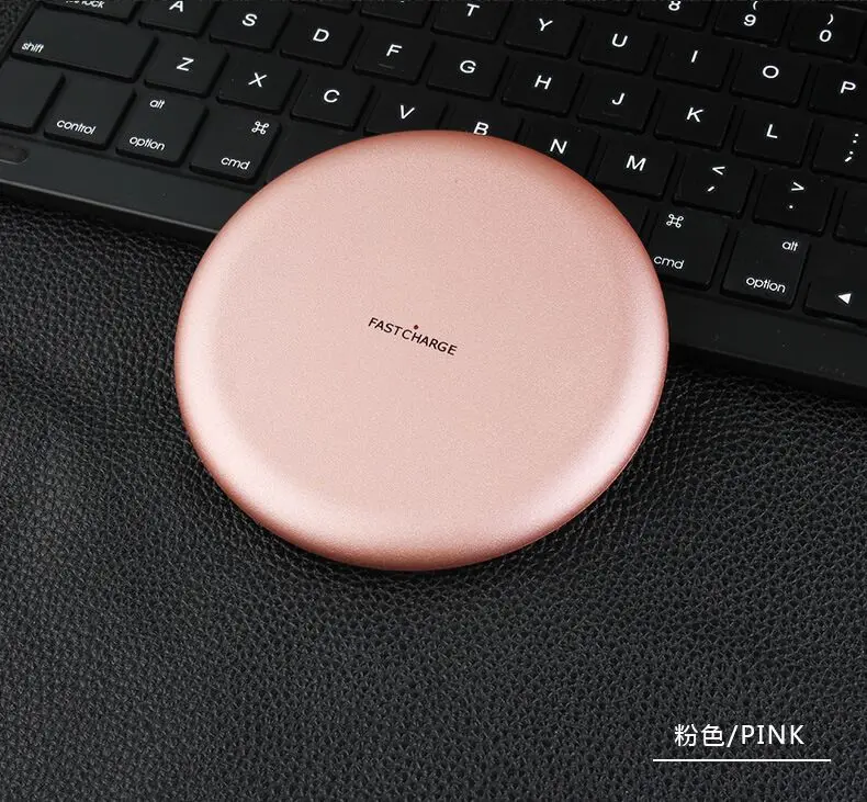 Универсальный Qi Беспроводной Зарядное устройство Подставка для зарядки для iPhone X, 8, 6, 6 S, 7, samsung Galaxy S9 S8/S8+/S7 Edg Note 8 док-станция - Тип штекера: Pink