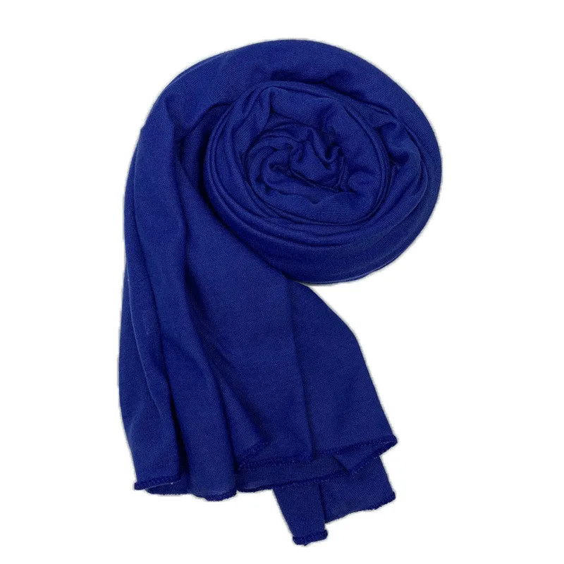 women plain bubble cotton jersey scarf Head hijab wrap solid color headband shawls foulard femme muslim hijabs store - Цвет: 24