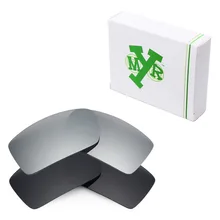 2 пары mryok против царапин ПОЛЯРИЗОВАННЫЕ замены Оптические стёкла для Oakley Gascan Солнцезащитные очки для женщин Стелс черный и серебристый Титан