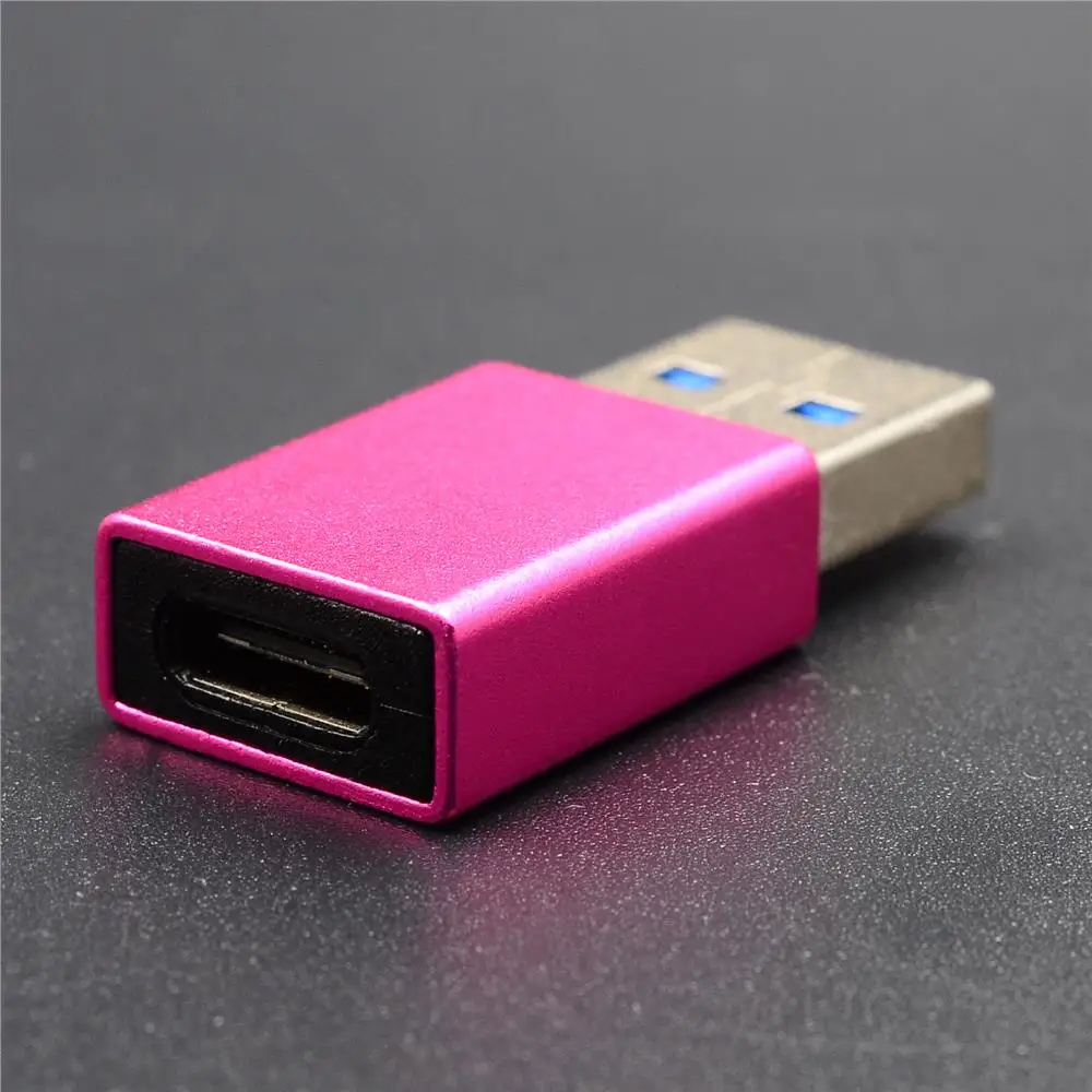 Металлический адаптер type-C с разъемом USB, адаптер USB 3,0 с разъемом type-C - Цвет: Rose