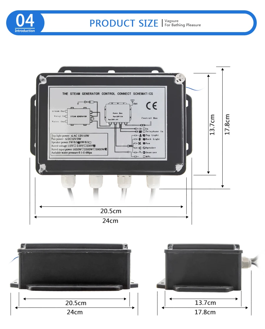 3KW Настенный мини-Паровая сауна машина Душ Паровая для ванной интимные аксессуары наборы с Bluetooth телефон сауна контроллер ЖК дисплей