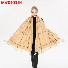 Luxury Plaid Pattern Scarf 2018 Female Thick Faux Cashmere Ring Scarf Women Pashmina Tassel Fashion Unisex Shawl Warm britain flag letter landmark pattern tassel scarf