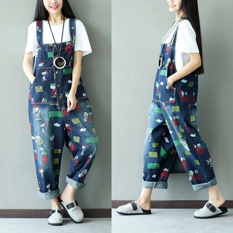 Trous Pantalon Barboteuses Mode 2019 Et Avec Taille Nouvelle Gratuite En Jean Bas Caractère Grande Large Lâche Livraison Salopette qva7g5t