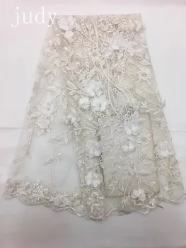 

RFJJ099# 6 color mesh 3 d mixed color embroidery African cloth French dress fabric for wedding dress festival celebrations