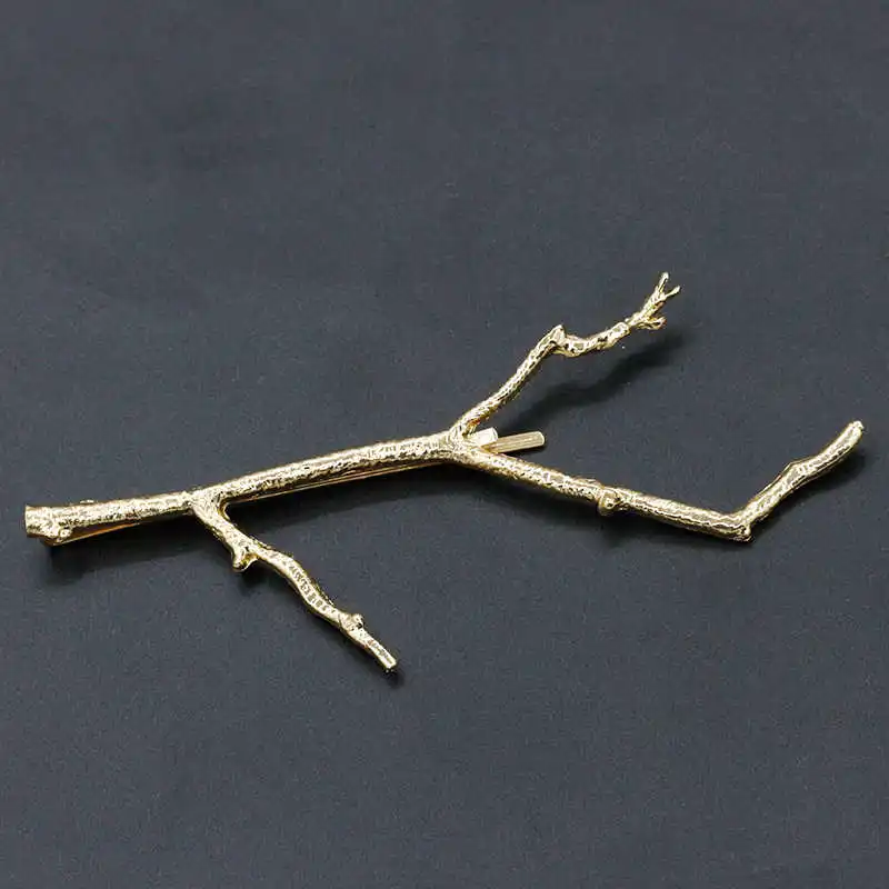 Vintage Tree Branch Hair Clip Gold Silver Color Hairpin Girls Women Hair Accessories Headwear Hairgrips - Цвет: 1