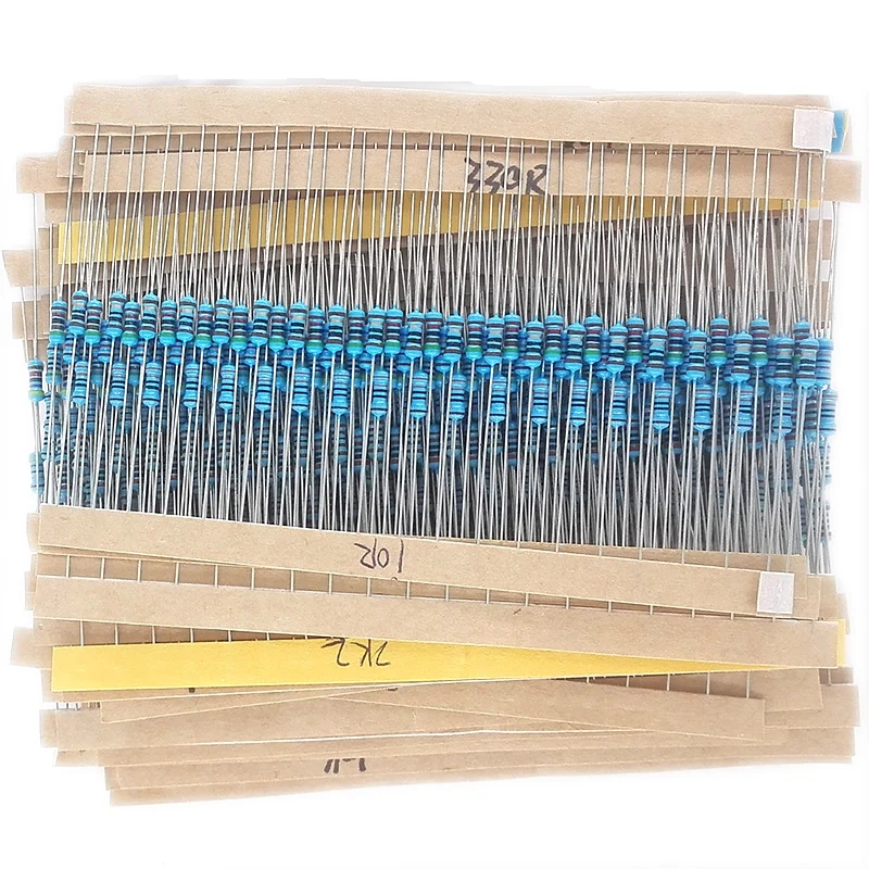 Free Shipping 600 Pcs 1/4W 1% 20 Kinds Each Value Metal Film Resistor Assortment Kit Set pack