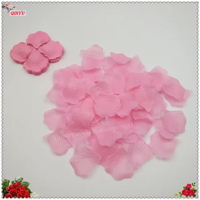 1000pcs Romantic Fake Rose Petals Flower Girl Toss Silk Petal