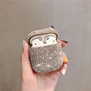 

Bling Diamonds Hard Protective Shell For Airpods 1/2 Case Wireless Bluetooth Earphone Case Charging Box Bags For AirPods 1 2nd