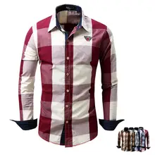 Мужская рубашка с длинным рукавом мужские рубашки Брендовые повседневные модные рубашки в деловом стиле