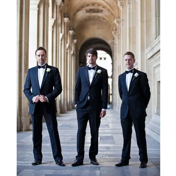 

New Arrival tuxedos for men blue wedding suits for men 2 pieces men suits slim fit groomsmen wedding suits (Jacket+Pants)