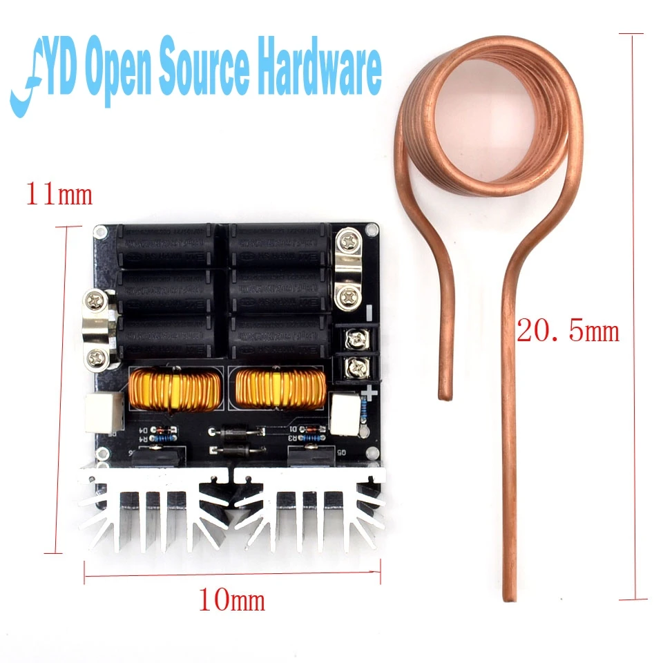  Low ZVS 12-48V 20A 1000W Low Voltage Induction Heating Board High Frequency Induction Heating Machi