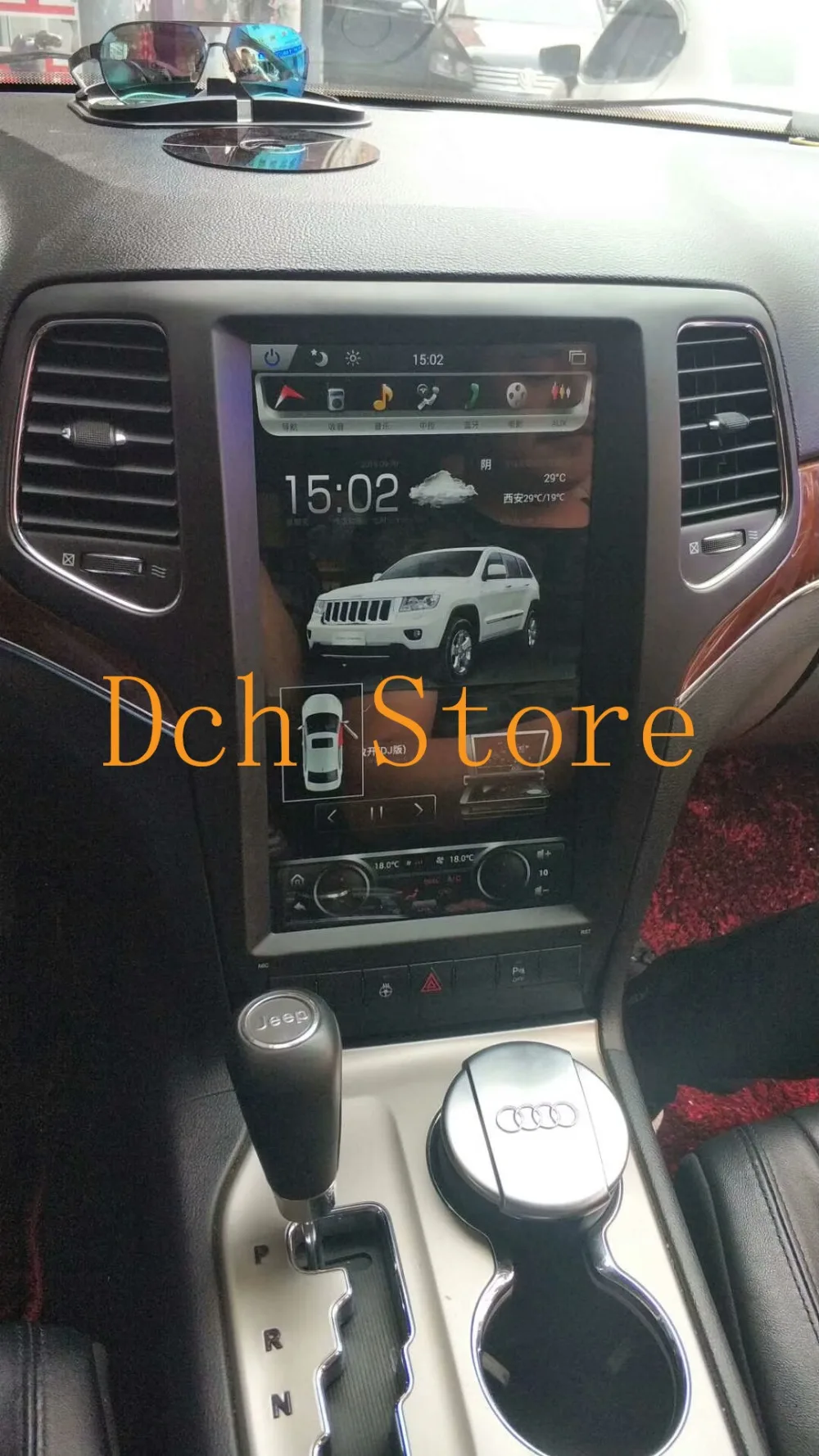 13,3 дюймов вертикальный Tesla стиль Android 8,1 автомобильный dvd-плеер gps для jeep Grand Cherokee 2009 2010 2011 2012 навигация Радио PX6