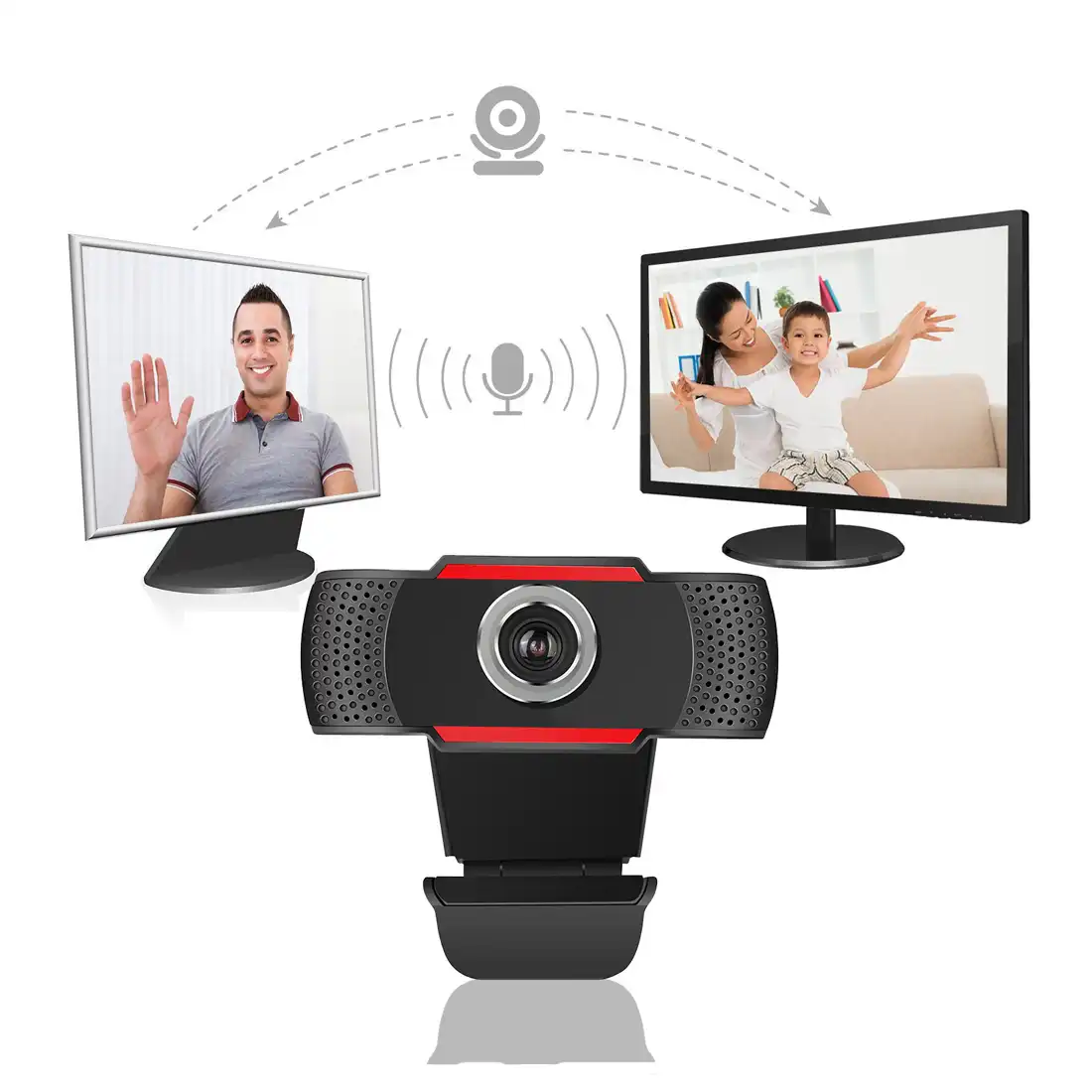 USB веб-камера, веб-камера HD 300 мегапиксельная камера для ПК с микрофоном, микрофон для Skype для Android tv, вращающаяся Компьютерная камера - изображение