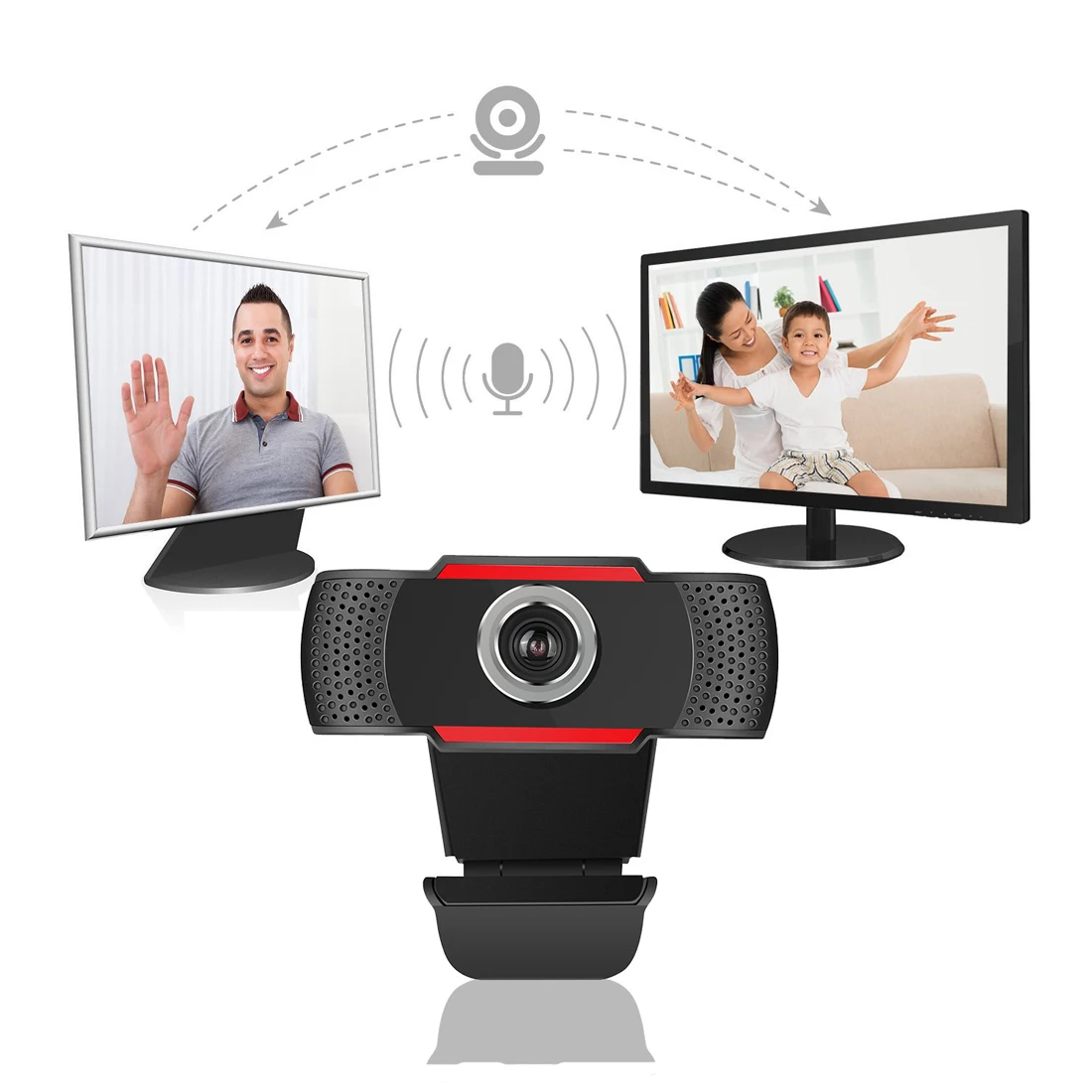 

USB Web Cam Webcam HD 300 Megapixel PC Camera with Absorption Microphone MIC for Skype for Android TV Rotatable Computer Camera