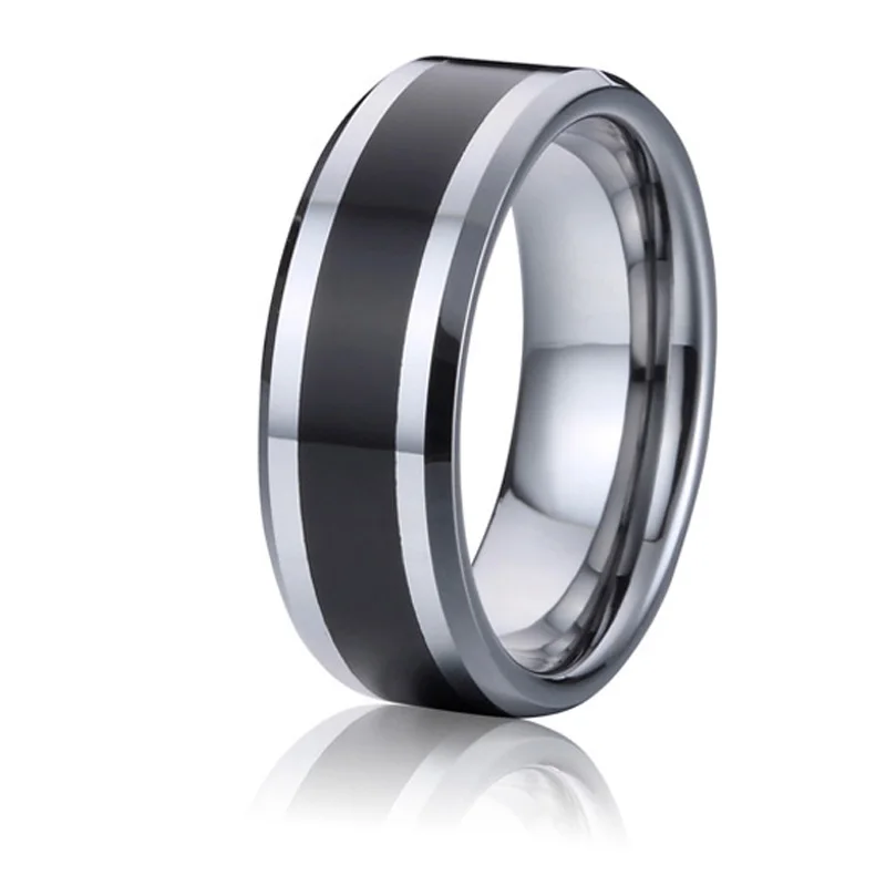 Classic Alliances Men S Tungsten Carbide Jewelry 8mm Wedding Band