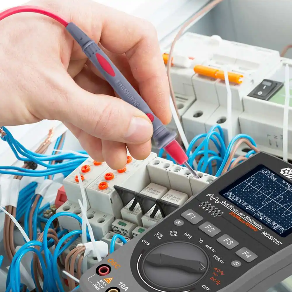 Goede MUSTOOL MDS8207 Intelligente 2 in 1 Digitale Opslag Scopemeter Multimeter 40MHz 200 Msps S Een Sleutel AUTO Oscilloscoop tester
