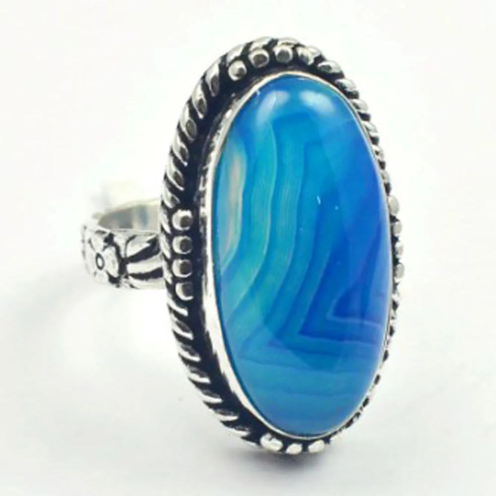 

Botswana Agates Ring Silver Overlay over Copper , Size: 8.5, R4344