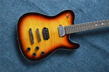 2016 neue LP TL elektrische gitarre custom shop gelb-rot original OEM/Chinesische mahagoni holz körper gitarre kopf,